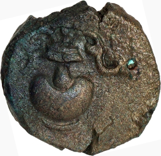 Chandragupta II Copper Coin of Guptas of Kalasa type.