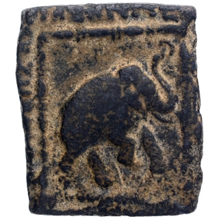 Copper Square Hemi Obol Coin of Maues of Indo Scythians,