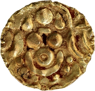 Gold One and One Eighth Masha Coin of Madanavarman of Chandellas of Jejakabhuti.