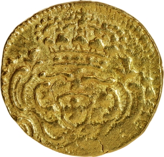 Extremely Rare Indo-Portuguese Goa Maria I Gold Twelve Xerafins 1803 AD Coin.