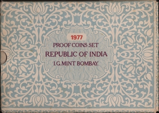 Proof Set of Save for Development of 1977 Bombay Mint Set of  Ten Coins of Republic India.