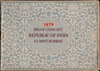 Proof Set of Food & Shelter for All of 1978 Bombay Mint Set of Ten Coins of Republic India.