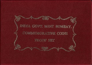 Proof set 1987 Bombay Mint Set of Three Coins of Republic India of Small Farmers.