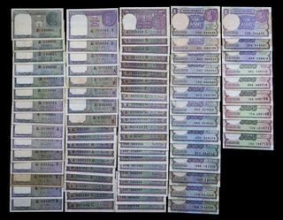 Republic India Set of Seventy Nine Banknotes of 1949-2020 Signed by K R K Menon to Atanu Chakraborty.