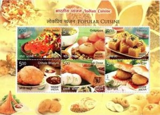   2017, Popular Cuisine Miniature Sheet of India.