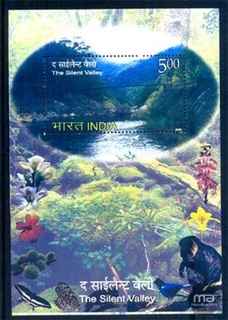 Miniature Sheet of India issued in 2009 of  The Silent Valley.