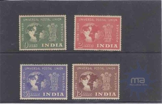 1949,75th Anniv of formation of Universal Postal Union Wmk Multi Star Perf 13. Offset -Litho, MNH.