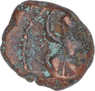 Copper One Kasu Coin of Bukka Raya I of Vijayanagara Empire.