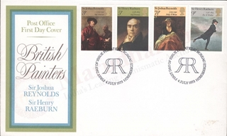UK First Day Cover of 1973 on British Painting of Personalities.