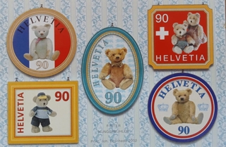 MNH Rare Helvetia Teddy Bears Miniature Sheet issued in 2002