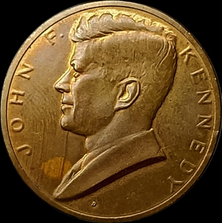  USA Presidential John F Kennedy Bronze Medal year 1961.