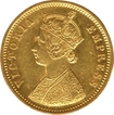 Gold Mohur Coin of Victoria Empress of 1885.