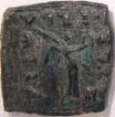 Copper Square Drachma Coin  of Apollodotus II of  Indo Greek.