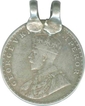 1911, Silver One Rupee, Bombay, A Jeweller Pendent, About Very Fine. 