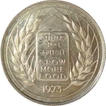 Silver Ten Rupees of Bombay Mint of the year 1973.