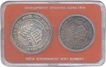 Silver Set of Two coins of Fifty and Ten Rupees of Bombay Miint of 1978.