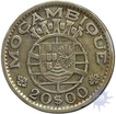 Twenty Escudos Coin of Mozambique of 1952.