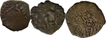 Copper three coins of Yaudheyas of Bahudhanayaka.