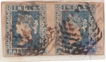 Lithograph Half Pair of two Stamps of  Commercially used on cover .