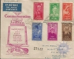 FDC with Complete set of Six of Used Registeredof Used abroad of Delivery cds of Saints and Poets of 1952.