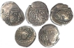 Silver Drachma Coins of Maitrakas of Vallabhi.