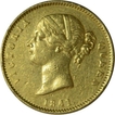 Gold Mohur of Victoria Queen of Calcutta Mint of 1841.