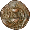 Copper Drachma Coin of Torman King of Kashmir of Huns Dynasty.