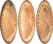 Bronze One Twelfth Anna Coins of King George V of Bombay Mint.