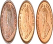 One Twelfth Anna Coins of  King George V of Calcutta Mint.