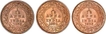 Bronze One Twelfth  Anna Coins of King George V of Calcutta and Bombay Mint.