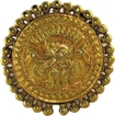 Kumbkonam pattern Gold Brooch with  Lord Vishnu and Goddess Lakshmi