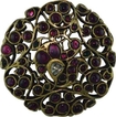 Antique Gold Brooch of Peacock Desigine with Rubies of Emeralds and sapphires.