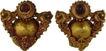 Antique gold Earrings of Ruby of North Karnataka pattern.