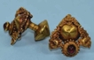 Antique gold Earrings of Ruby of North Karnataka pattern.