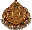 Gandaberunda Pendant of  Vijayangar Emprie studded with Rubies of  Preals and Emeralds.