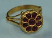 Tradional Gold Ring Studded with Red Burmese Ruby.