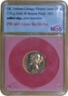 Gold Ten Rupees Coin of Victoria Queen of 1854.