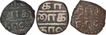 Copper Three Duddu Coins of Karikal of India French.