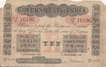 Ten  Rupees Uniface Bank Note of signed by R W  Gillen of Calcutta Circle of 1911.
