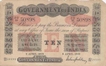 Ten Rupees Uniface Bank Note of signed by M M S Gubbay of 1920.