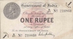 One Rupee Bank Note of King George V  M M S Gubbay  Bombay of 1917.