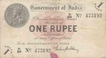 One Rupee Bank Note of King George V  of signed by M M S Gubbay of Correct Guajarati of 1917.