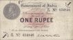 One Rupee Bank Note of King George Vof signed by A C Mc watters  of 1917.