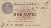 Rare One Rupee Bank Note of King George V of signed by A C Mc watters correct and Split gujarati of 1917.