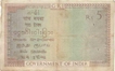Five Rupee Bank Note of  King George V of signed by  J B Tylore of 1925.