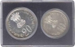 UNC Set of Ten and Twenty Rupees Coins of Republic India of 1973.
