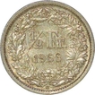 Silver Half Francs Coin of Swaziland.