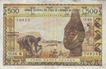Five Hundred Francs Bank Note of West Africa.