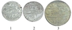 Silver One Rupee and Half Rupee Coins of Murshidabad & Banaras Mint of Bengal Presidency.