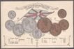 Coin Post Card of Viceroy flag of India.
